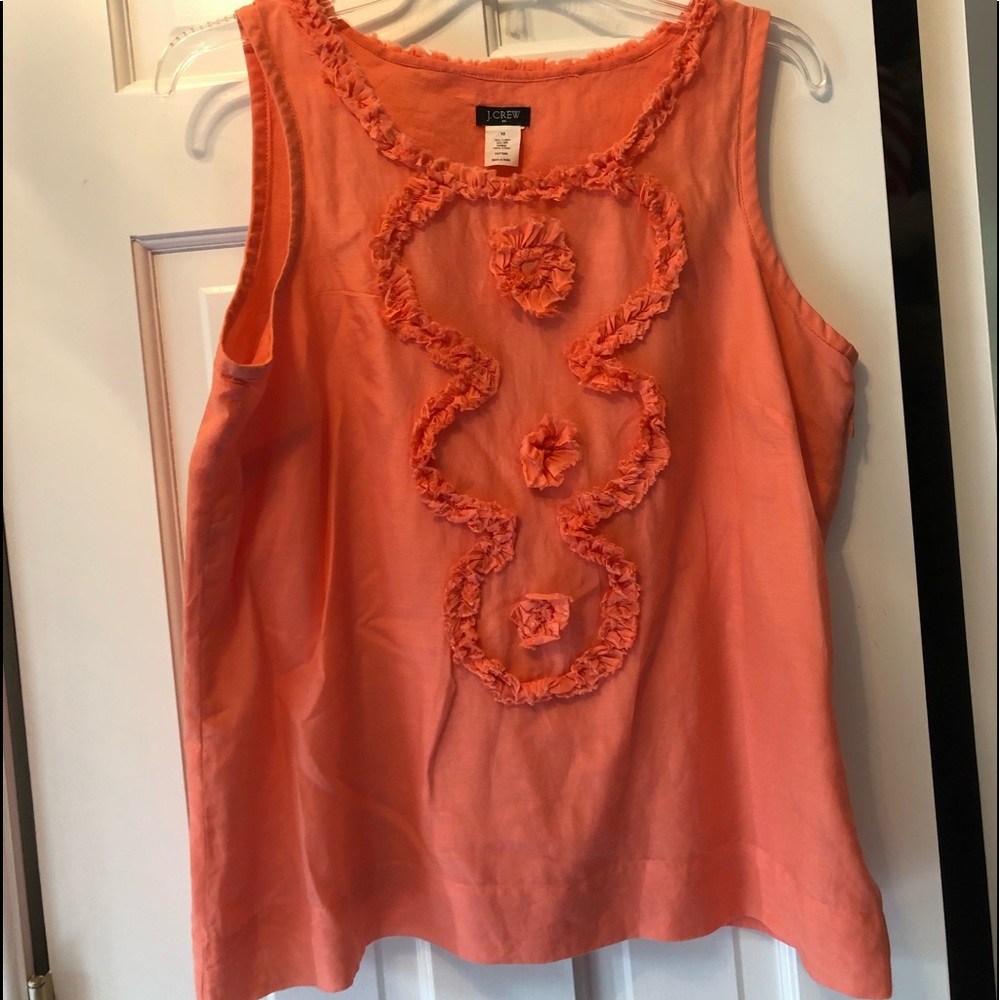 Jcrew ruffle front top